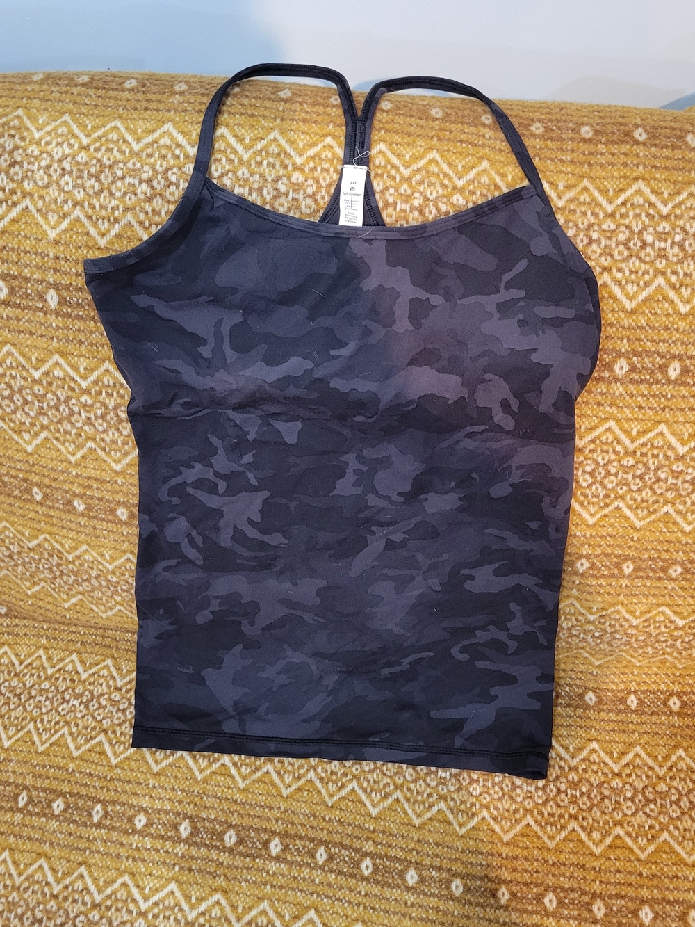 lululemon athletica Black & Gray Camo Racerback Camisole